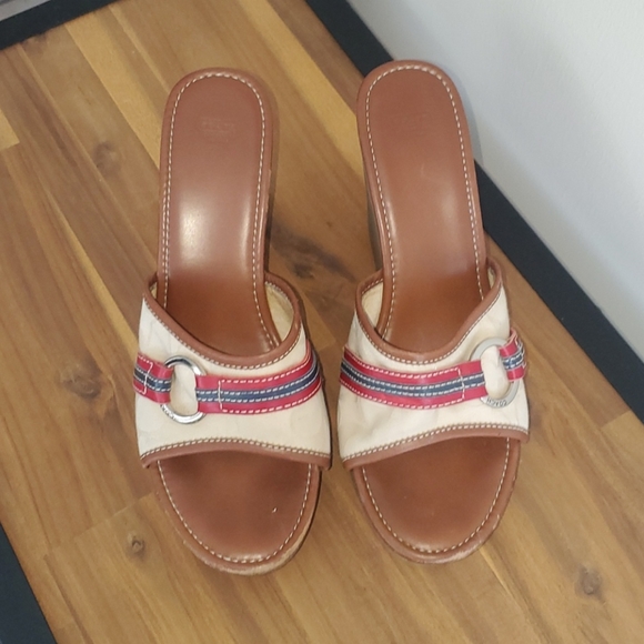 Coach Wedge Sandals Slides 👡 - Picture 2 of 11
